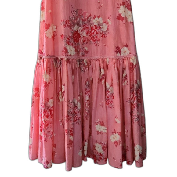 LoveShackFancy Salma Puff-Sleeve Cotton Maxi Dress, Pink, Size 0 - Picture 8 of 12